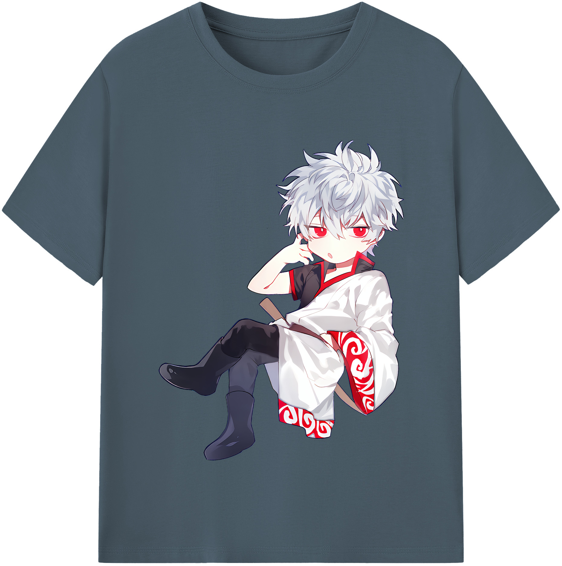 （画像用） ぎんたま 坂田銀時（さかたぎんとき） 神楽 志村新八（しむら しんぱち） GINTAMA Sakata Gintoki Kagura Shimura Shinpachi 綿100％半袖Tシャツ（フロントプリント）